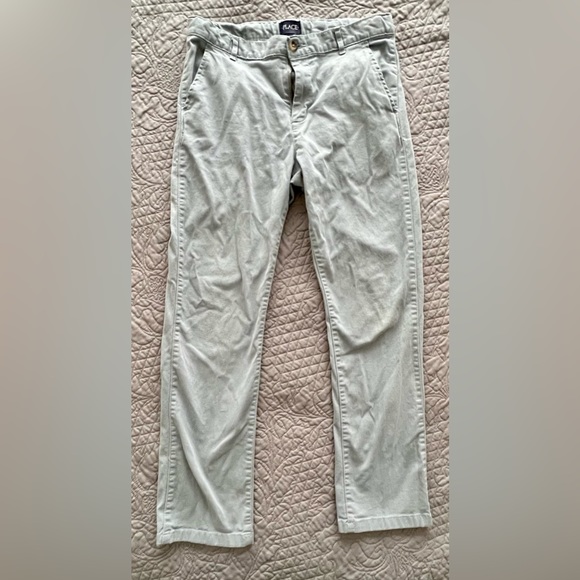 4 pr of The Children’s place flat from stretch chino pants 14 Husky uniform - Picture 10 of 10